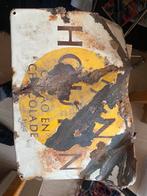 Oud gehavend reclame bord “Van Houten “, Verzamelen, Ophalen, Gebruikt, Reclamebord