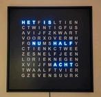 Woordklok 53x53cm, nederlands, zwart, Ophalen of Verzenden, Nieuw