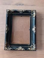Brocante fotolijst lijst zwart met goud 10x15 cm foto, Huis en Inrichting, Woonaccessoires | Lijsten, Gebruikt, Ophalen of Verzenden