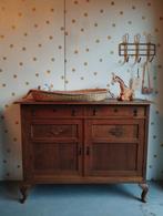 Eikenhouten commode / Queen Ann / vintage / bezorgen kan ook, Kinderen en Baby's, Ophalen of Verzenden, Zo goed als nieuw, Commode