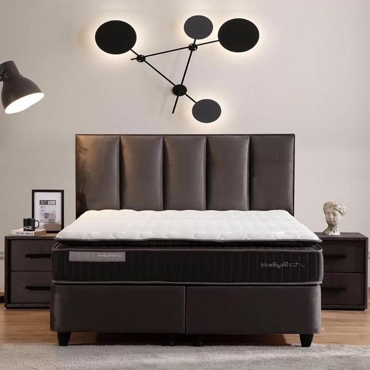 Luxe Velvet Boxsprings Met Opbergruimte | Showroom Utrecht, Huis en Inrichting, Slaapkamer | Boxsprings, Nieuw, 180 cm, 200 cm