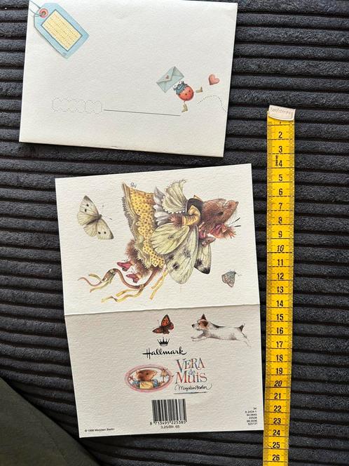 684. Mooie oude Wenskaart Envelop Vera de Muis M. Bastin, Diversen, Wenskaarten, Zo goed als nieuw, Ophalen of Verzenden