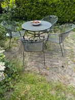 Leuke 5-delige Royal Garden bistroset, Tuin en Terras, Ophalen, Gebruikt, Overige materialen, 4 zitplaatsen