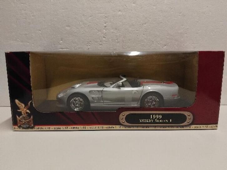 Shelby Series 1 zilver 1999 Signature metal 1:18 KRD, Hobby en Vrije tijd, Modelauto's | 1:18, Zo goed als nieuw, Auto, Overige merken