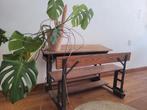 oud schoolbankje, Huis en Inrichting, Tafels | Sidetables, Ophalen of Verzenden, Gebruikt, 25 tot 50 cm, Rechthoekig