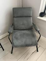 Zeer mooie denim blauwe leren Xooon fauteuil, Huis en Inrichting, Fauteuils, Ophalen of Verzenden, Zo goed als nieuw, 50 tot 75 cm