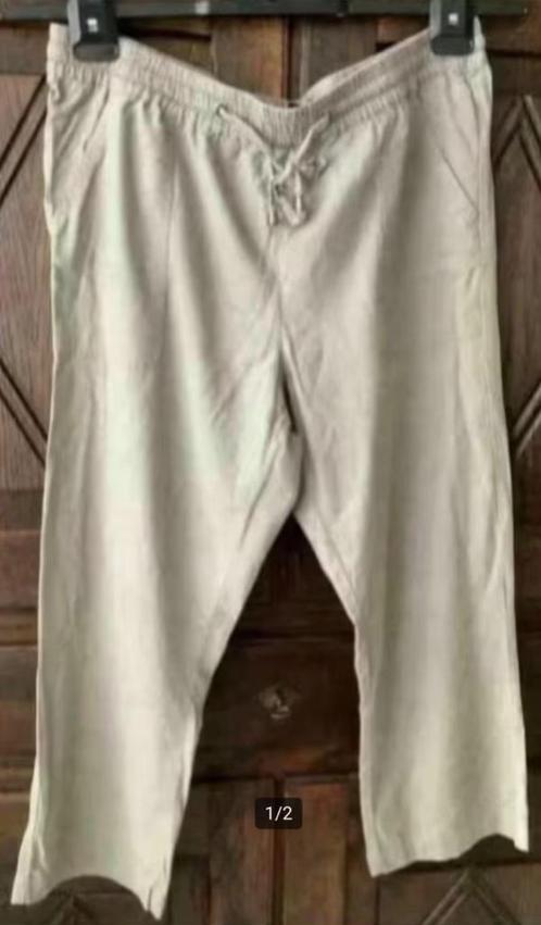 Beige damesbroek, broek; Bexley's Woman; taille 45 cm, Kleding | Dames, Grote Maten, Zo goed als nieuw, Broek of Spijkerbroek