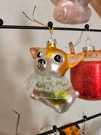 Chihuahua kerstbal/kerstornament 8 cm, Diversen, Kerst, Ophalen of Verzenden, Zo goed als nieuw