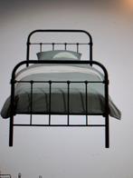 Anne Bed - Mat Antraciet - 90x200 cm, 90 cm, Eenpersoons, Zwart, Ophalen of Verzenden