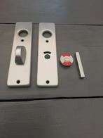 Deurklink schilden met slot, Doe-het-zelf en Verbouw, Metalen, Ophalen of Verzenden, Zo goed als nieuw, IJzer