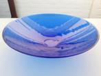 Blauwe glazen schaal, Ophalen, Schaal, Rond, Glas