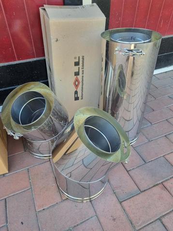 Rvs rookkanaal 150mm nieuw in de doos.  beschikbaar voor biedingen