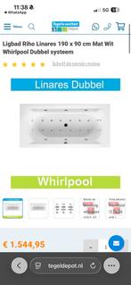 Riho Linares Whirlpool Bad 190x90 Mat Wit - Dubbel Systeem, Ophalen, Gebruikt, Met bad