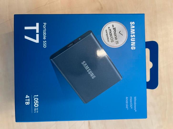 Samsung T7 SSD 4TB, Computers en Software, Harde schijven, Zo goed als nieuw, Desktop, USB, Ophalen of Verzenden