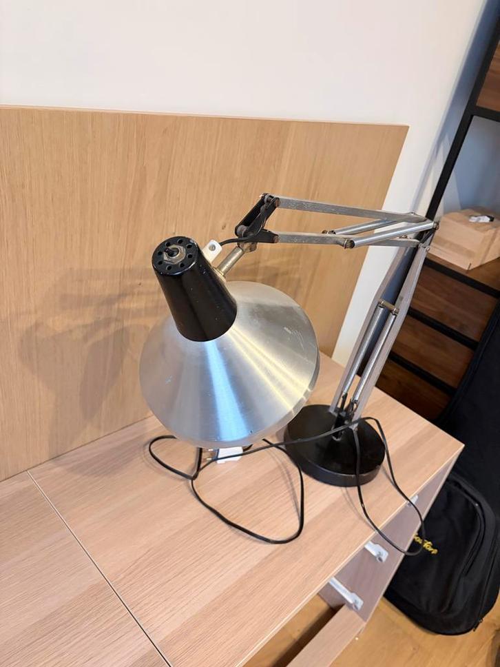 Vintage HALA T9 bureaulamp H. Busquet jaren 60, Huis en Inrichting, Lampen | Tafellampen, Gebruikt, 50 tot 75 cm, Metaal, Ophalen of Verzenden