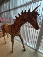 Levensgroot Houten Paard - Prachtige Decoratie, Tuin en Terras, Tuinbeelden, Ophalen, Nieuw, Hout, Dierenbeeld