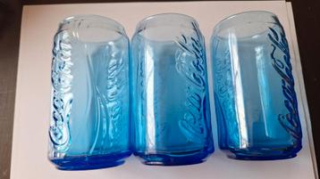 Coca-Cola glazen blauw beschikbaar voor biedingen