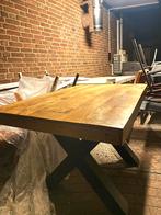 Eettafel mangohout bieden, Ophalen of Verzenden, Zo goed als nieuw, Rechthoekig, Hout