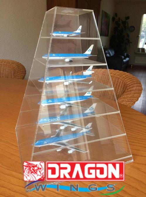 KLM 1/400 set van 6 in Pyramide ( zeer uniek) *NIEUW**, Verzamelen, Luchtvaart en Vliegtuigspotten, Zo goed als nieuw, Schaalmodel