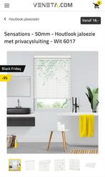 Veneta Jaloezie Sensations Fauxwood 50mm Wit - Nieuw, Huis en Inrichting, Stoffering | Gordijnen en Lamellen, Ophalen, Nieuw, Wit