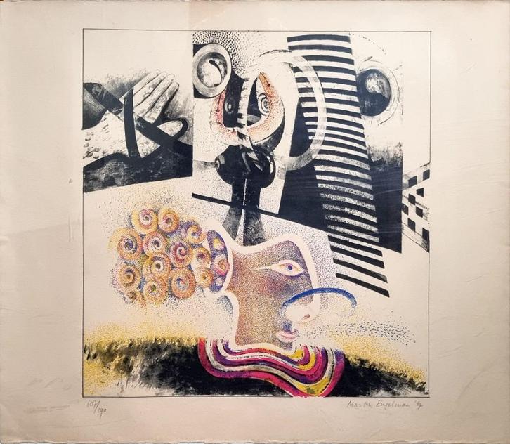 litho Martin Engelman 1967, Antiek en Kunst, Kunst | Litho's en Zeefdrukken, Ophalen