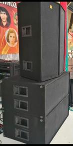GROTE GELUIDSSET     tops +  subs + amps + processoren, Ophalen, Gebruikt, 120 watt of meer, Subwoofer