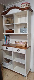 Mooie houten buffetkast met lades en planken, Ophalen, Gebruikt, Met deur(en), 200 cm of meer