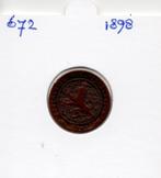 WILHELMINA CENT 1898, Postzegels en Munten, Munten | Nederland, Koningin Wilhelmina, 1 cent, Losse munt, Verzenden