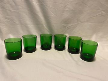 Retro Set van 6 mooie zware France waterglazen  beschikbaar voor biedingen