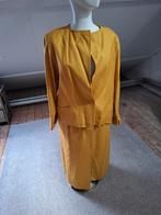 Viscose/linnen set maat 38, Kleding | Dames, Maat 38/40 (M), Kostuum of Pak, Geel, Ophalen of Verzenden