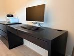 Ikea Bureau Zwartbruin 142x50 cm, Huis en Inrichting, Ophalen, Gebruikt, Bureau