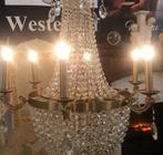 Groot kristallen kroonluchter swarovski zakkroonluchter goud, Huis en Inrichting, Lampen | Kroonluchters, Ophalen of Verzenden