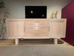 Eiken Dressoir Whitewash 200cm, Ophalen, Eikenhout, Zo goed als nieuw, 200 cm of meer