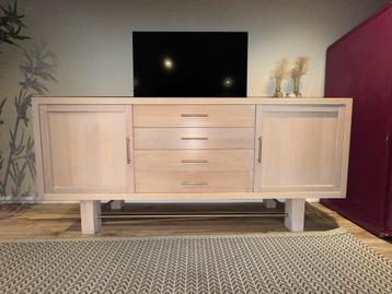 Eiken Dressoir Whitewash 200cm beschikbaar voor biedingen