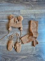 Muts sjaal handschoenen set beer bruin 1-2 jaar, Ophalen of Verzenden, Zo goed als nieuw, Maat 68, Wibra
