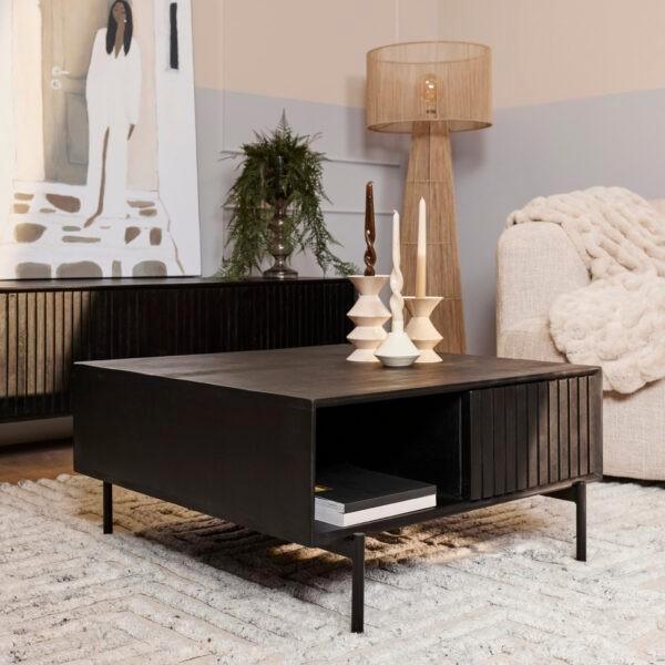 Salontafel madison black starfurn, Huis en Inrichting, Tafels | Salontafels, Zo goed als nieuw, Minder dan 50 cm, 50 tot 100 cm