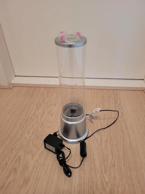 Jellyfish "lavalamp" met 3 roze, dansende kwallen, Huis en Inrichting, Lampen | Tafellampen, Zo goed als nieuw, Minder dan 50 cm