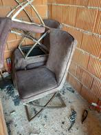 Te koop: Set van 5 luxe eetkamerstoelen met chroom onderstel, Ophalen, Zo goed als nieuw