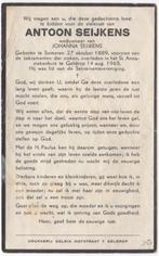 Antoon Seijkens 1889 Someren + 1965 Geldrop, 75 jaar, Verzamelen, Verzenden