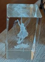Glazen kubus met Tinkerbell, Antiek en Kunst, Antiek | Glas en Kristal, Ophalen of Verzenden