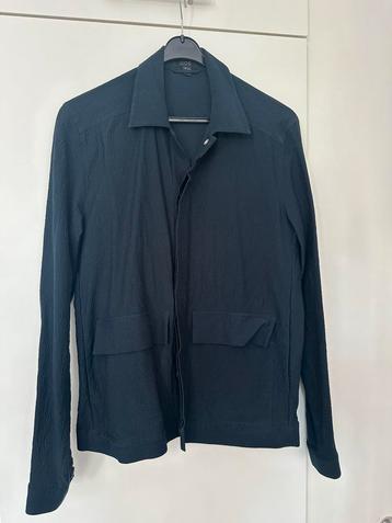 COS seersucker overshirt/jasje donkerblauw maat 37 (xs/s) beschikbaar voor biedingen
