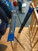 Gebruikte blauwe schragen, Doe-het-zelf en Verbouw, Ladders en Trappen, Gebruikt, Ophalen of Verzenden, Ladder, Opvouwbaar of Inschuifbaar