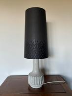 Vintage jaren 70 lamp in grijs met zwarte lampenkap, Verzamelen, Retro, Ophalen of Verzenden, Huis en Inrichting