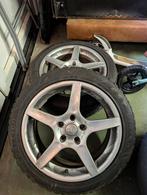 17 inch Audi Velgen met All-Season en Winterbanden, Ophalen, Gebruikt, Banden en Velgen, 17 inch