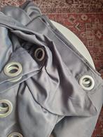 Grijze gordijnen met ringen - 2 stuks, Ophalen, Zo goed als nieuw, 100 tot 150 cm, 200 cm of meer