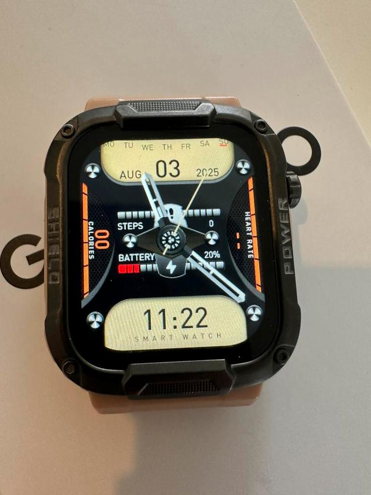 Smartwatch Gard Pro Ultra beige, Sieraden, Tassen en Uiterlijk, Smartwatches, Zo goed als nieuw, Android, Afstand, Calorieverbanding