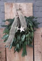Stoere, landelijke kerst toef, deur hanger, groen decoratie, Nieuw, Ophalen of Verzenden, Gemaalweg 12b Rutten, Ari-Janne.nl
