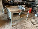Werkbank met bankschroef, Doe-het-zelf en Verbouw, Werkbanken, Ophalen, Gebruikt, 70 tot 120 cm, Bankschroef
