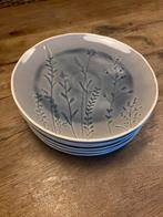 6  dinerborden lavendelkleur met bloemmotief van de casa., Ophalen