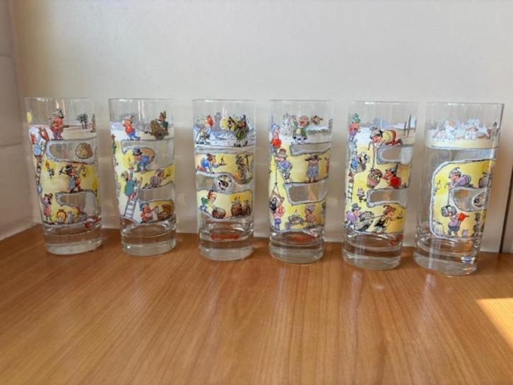 6 Nieuwe Longdrinkglazen  Volk van Laaf Efteling Collection, Verzamelen, Efteling, Nieuw, Overige typen, Ophalen